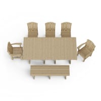 Heritage 7-Piece Rectangular Dining Set with Bench