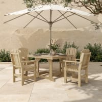 Heritage 5-Piece Arm Chair Square Dining Set