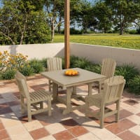 Heritage 5-Piece Side Chair Square Dining Set