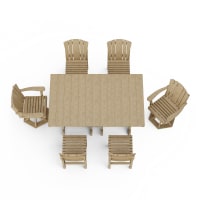 Heritage 7-Piece Dining Set with Swivel Chairs