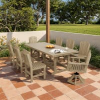 Heritage 9-Piece Dining Set with Swivel Chairs