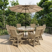 Heritage 7-Piece Round Counter Height Dining Set with Swivel Chairs