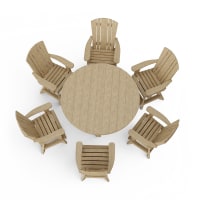 Heritage 7-Piece Round Counter Height Dining Set with Swivel Chairs