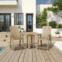 Heritage 3-Piece Balcony Counter Chair Set with Side Table