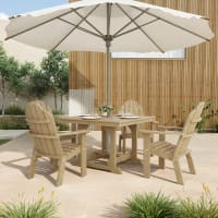 Classic Adirondack 5-Piece Square Dining Set