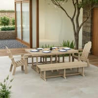 Classic Adirondack 5-Piece Rectangular Dining Set with Benches