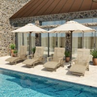 Signature Chaise Lounge with Arms Set of 4