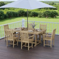 Classic 7-Piece Arm Chair Rectangular Dining Set