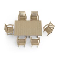 Classic 7-Piece Arm Chair Rectangular Dining Set
