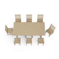 Classic 9-Piece Side Chair Rectangular Dining Set