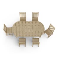 Classic 7-Piece Side Chair Oval Dining Set