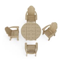 Classic Adirondack 5-Piece Round Dining Set