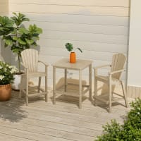 Classic Adirondack 3-Piece Bar Height Bistro Set