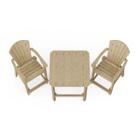 Classic Adirondack 3-Piece Bar Height Bistro Set