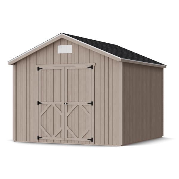 Rendering of Classic Gable Shed in assembly process ready to be painted.