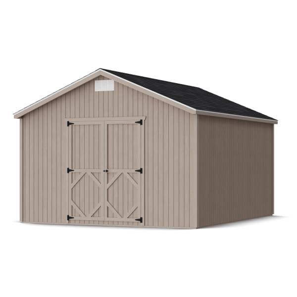 Rendering of Classic Gable Shed in assembly process ready to be painted.