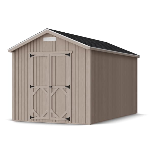 Rendering of Classic Gable Shed in assembly process ready to be painted.