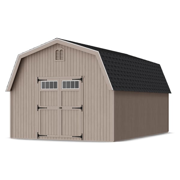 Rendering of Colonial Greenfield Barn Shed in assembly process ready to be painted.