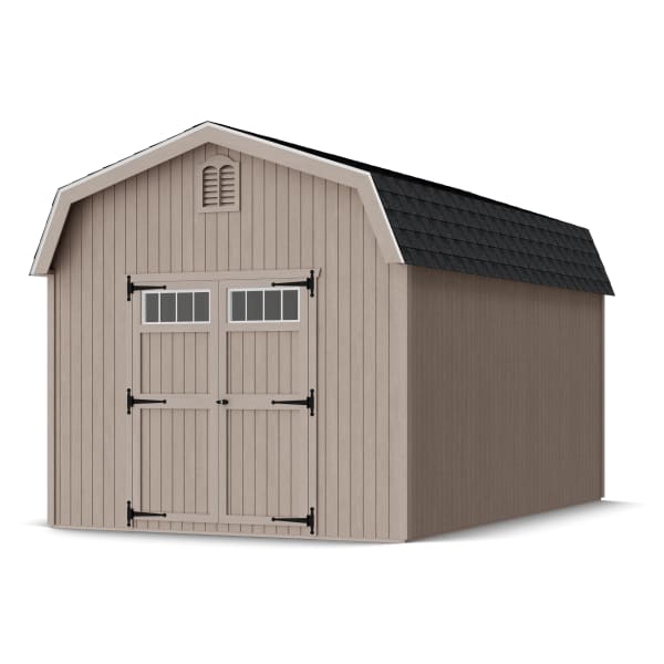 Rendering of Colonial Woodbury Barn Shed in assembly process ready to be painted.