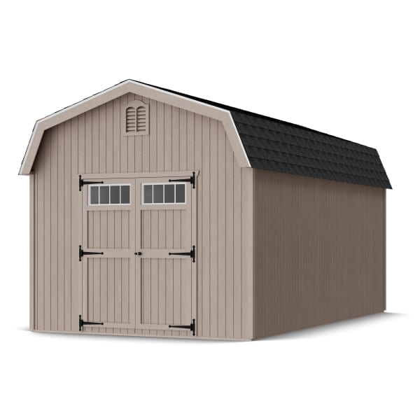 Rendering of Colonial Woodbury Barn Shed in assembly process ready to be painted.