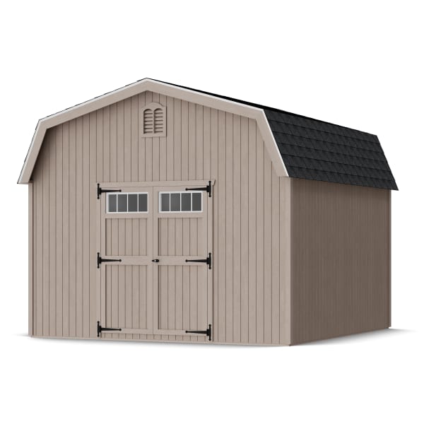 Rendering of Colonial Woodbury Barn Shed in assembly process ready to be painted.