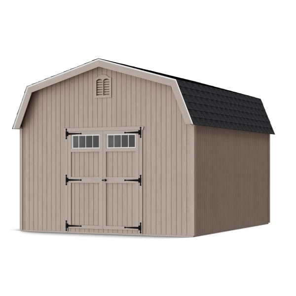 Rendering of Colonial Woodbury Barn Shed in assembly process ready to be painted.