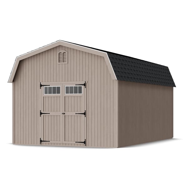 Rendering of Colonial Woodbury Barn Shed in assembly process ready to be painted.