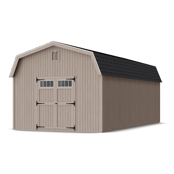 Rendering of Colonial Woodbury Barn Shed in assembly process ready to be painted.