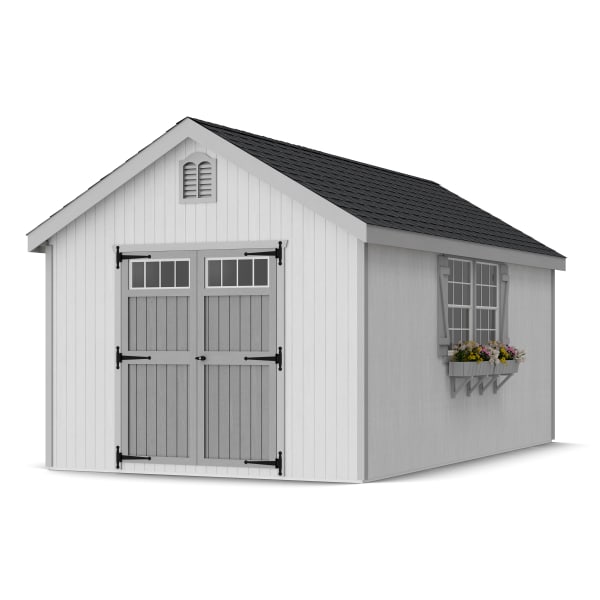 Front view of Colonial Williamsburg Shed