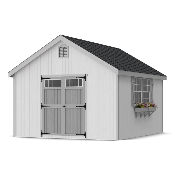 Front view of Colonial Williamsburg Shed