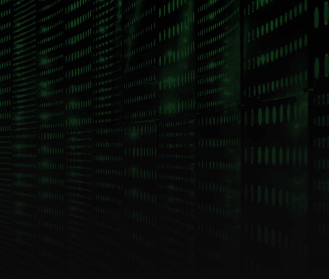 Servers lit in background