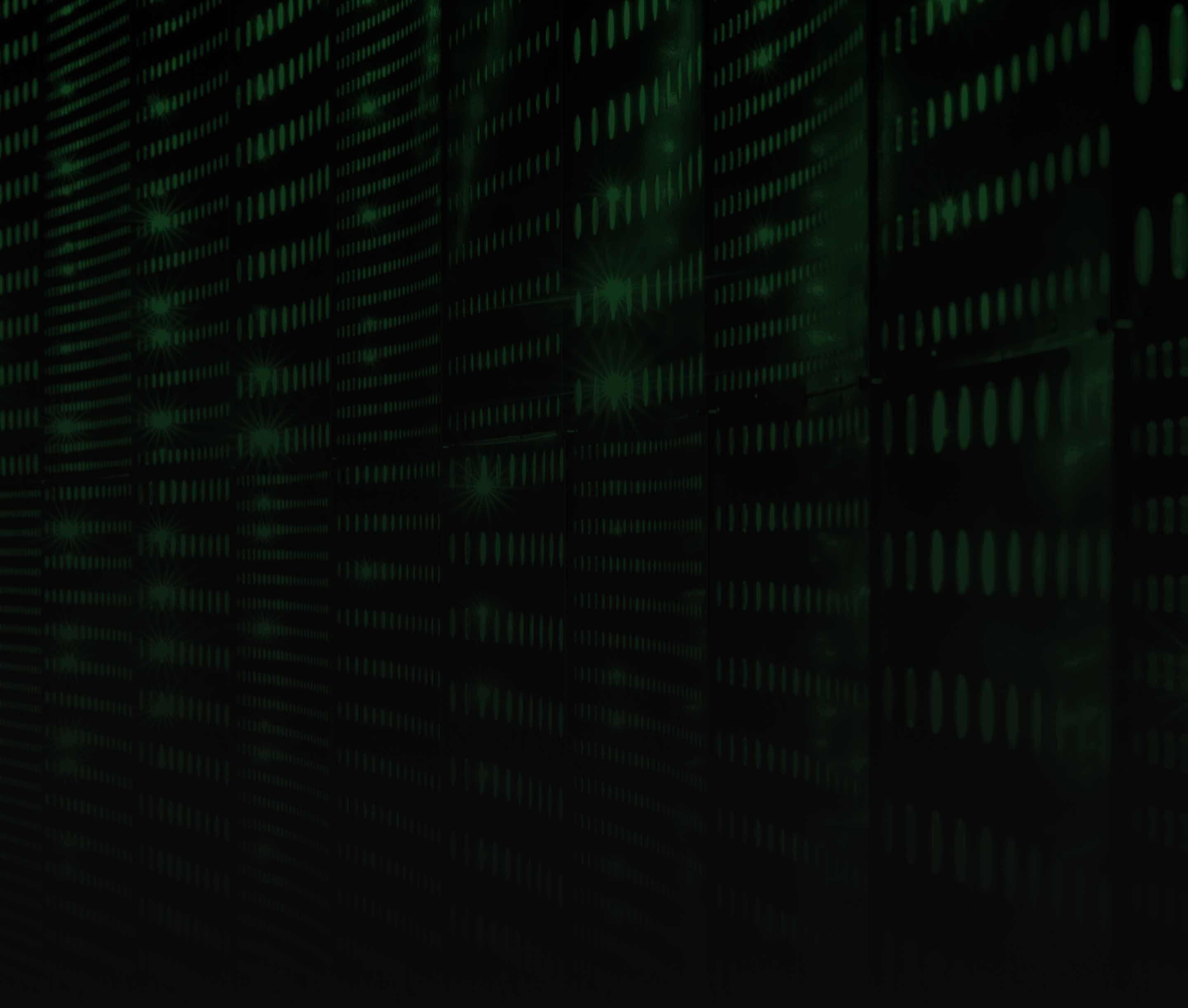 Servers lit in background