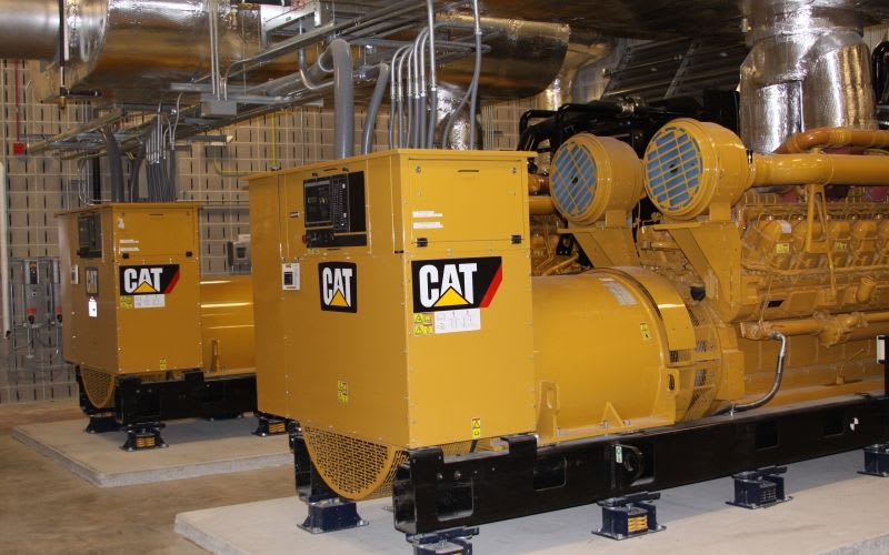 Generator building showing two 2-Megawatt generators