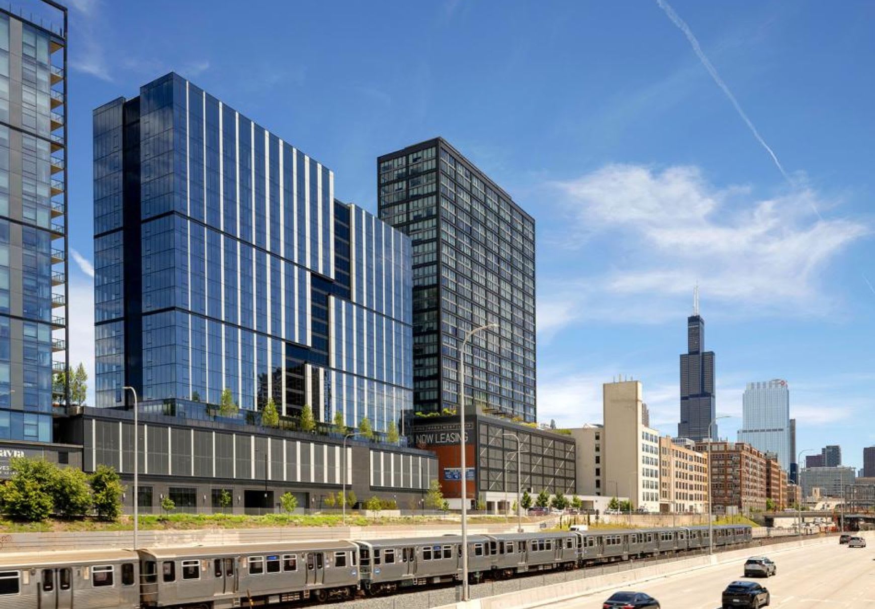 Exterior of Coppia Apartment Complex in Chicago, IL.