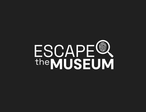 Escape the Museum logo with a magnifying glass 
