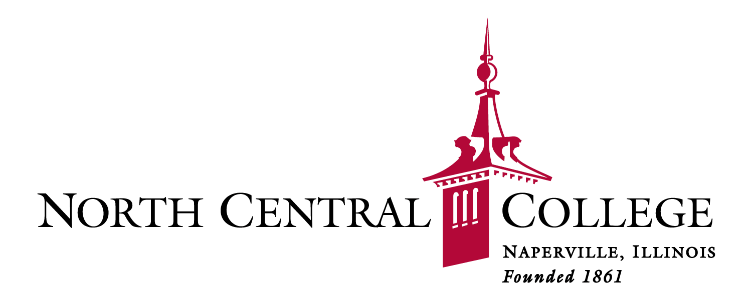 North Central College logo with red tower