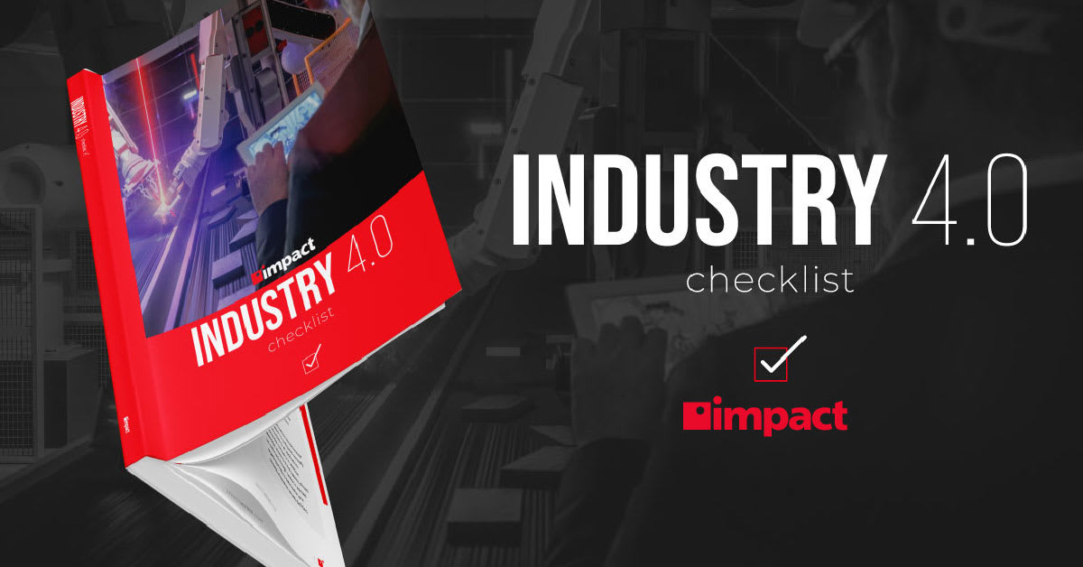 open book with robotic manufacturing title to right industry 4.0 checklist