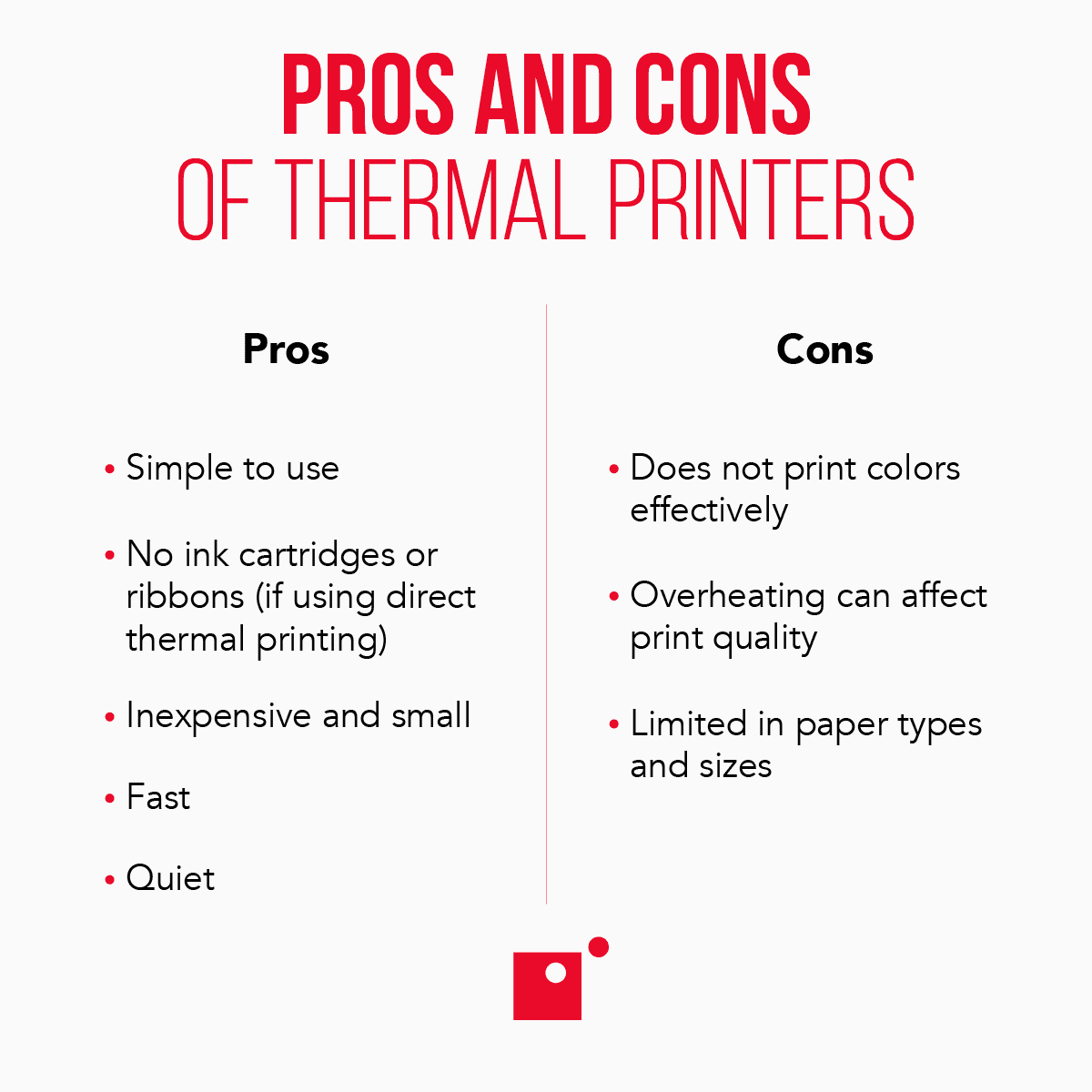 pros and cons of thermal printers