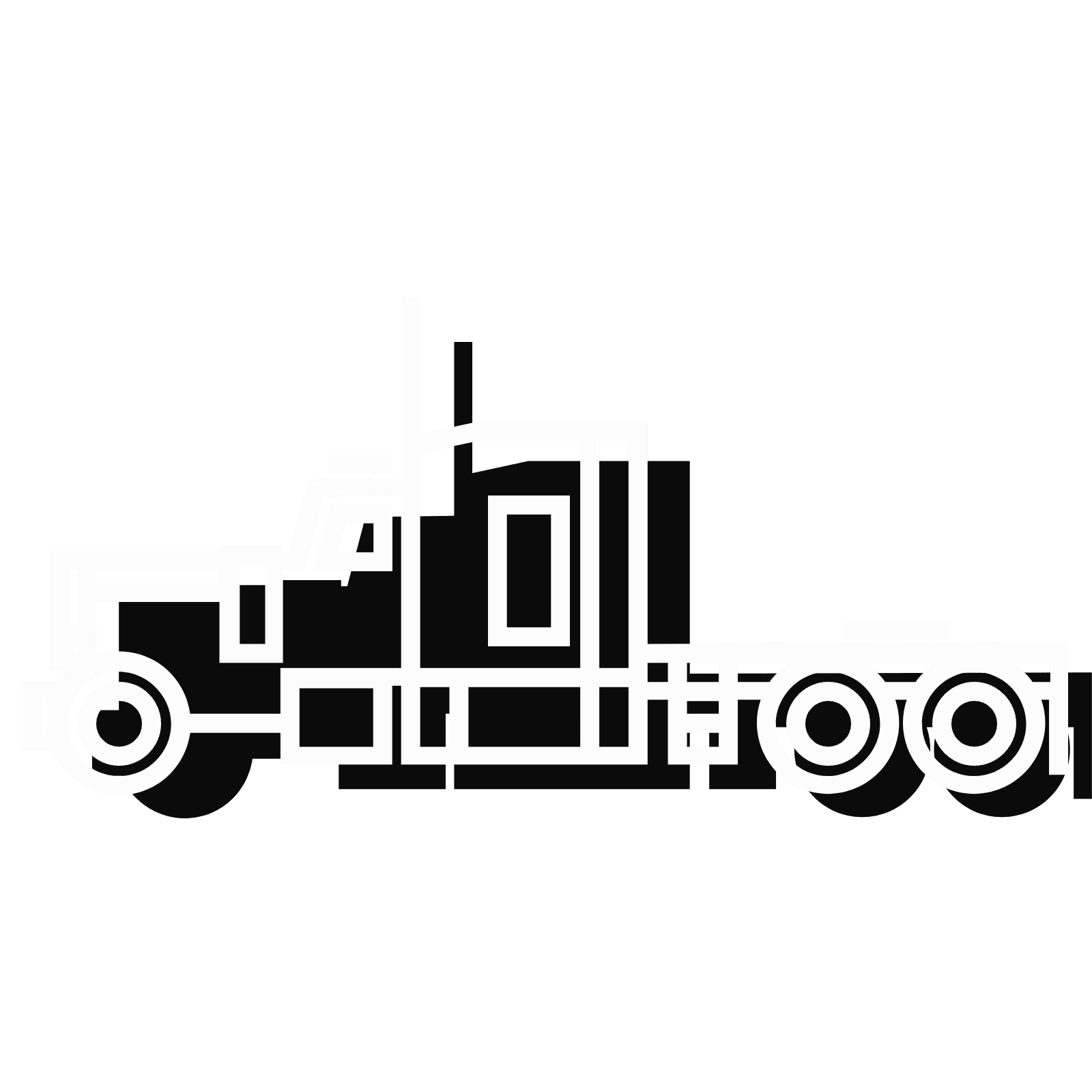An icon showing the cab of a semi truck