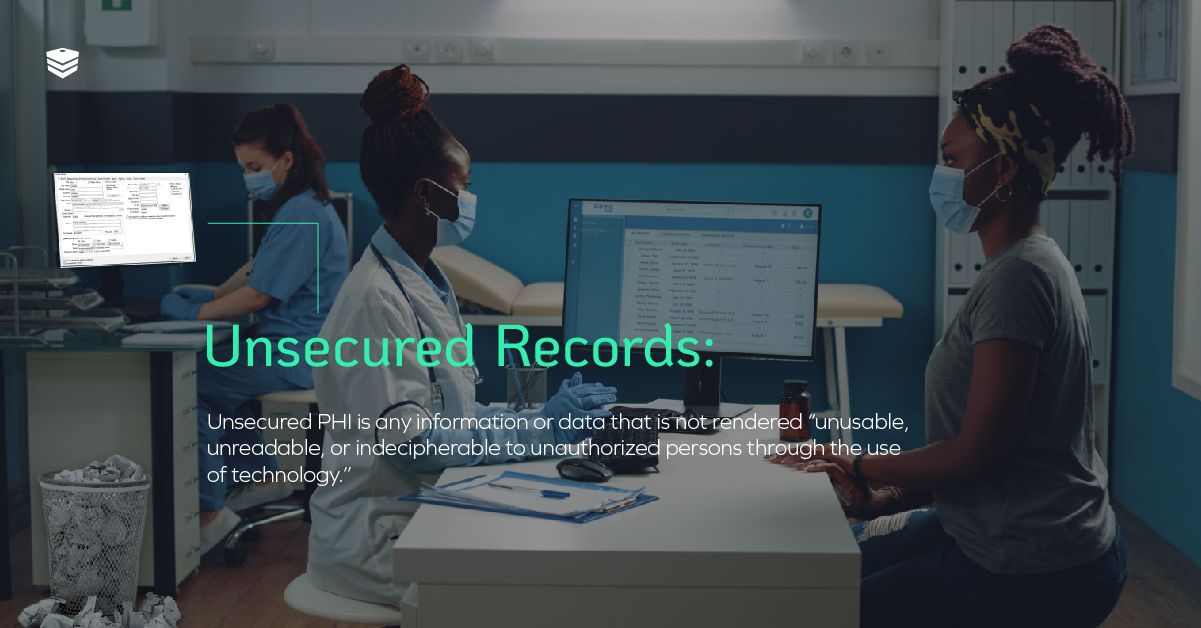 two women sitting in an exam room HIPAA violations unsecured records