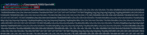 Screenshot of msf-pattern_create