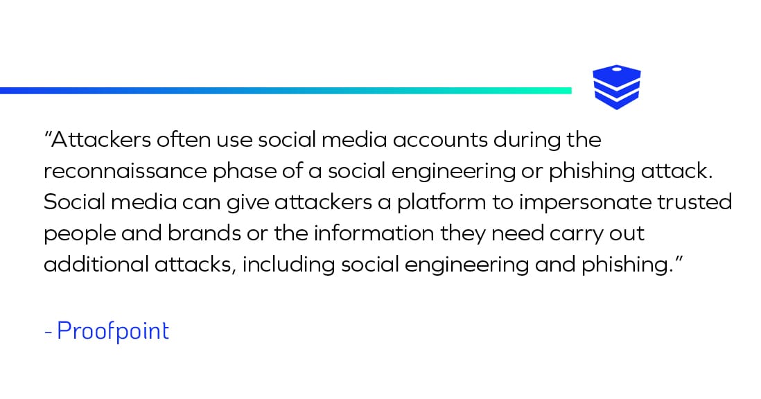A quote on threat-actors use of social media