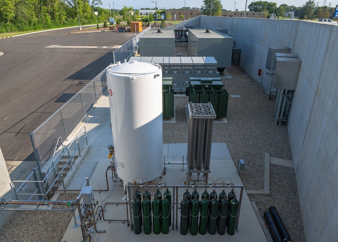 Electrical system installed outside of Mercy Health.