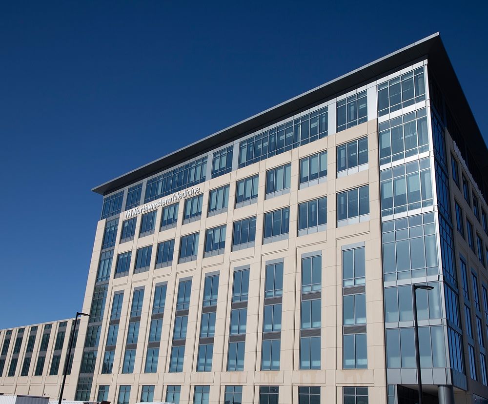 Outside view of the Northwestern Medicine building.
