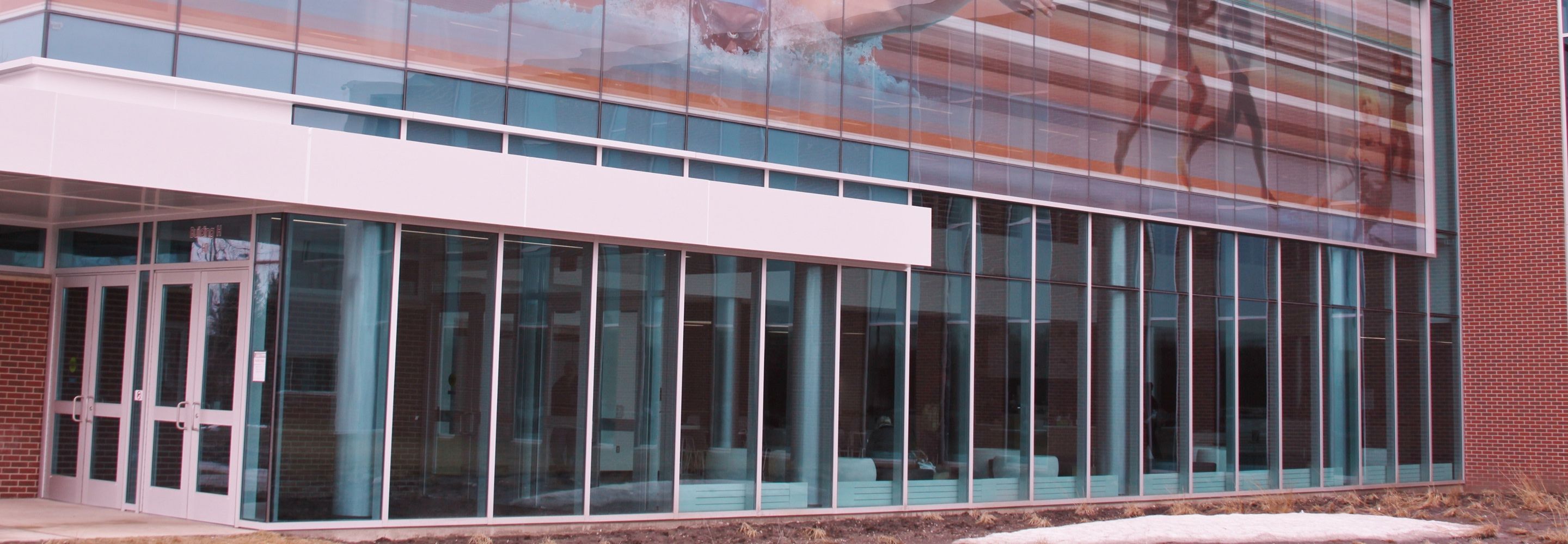 The outside view of the Health, Fitness and Campus Recreation Center.
