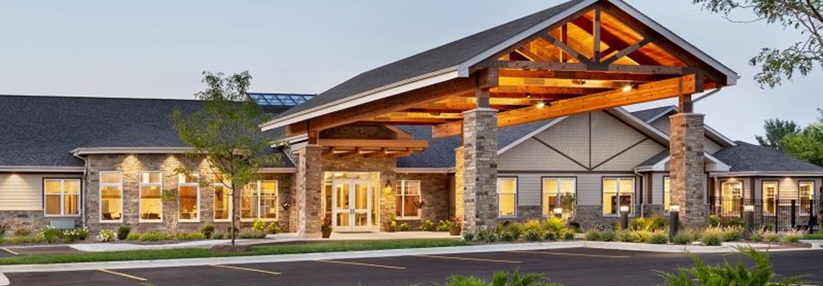 Another view of the outdoor facade of Silverado Assisted Living.