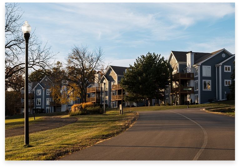Houses along the road at Geneva National Community