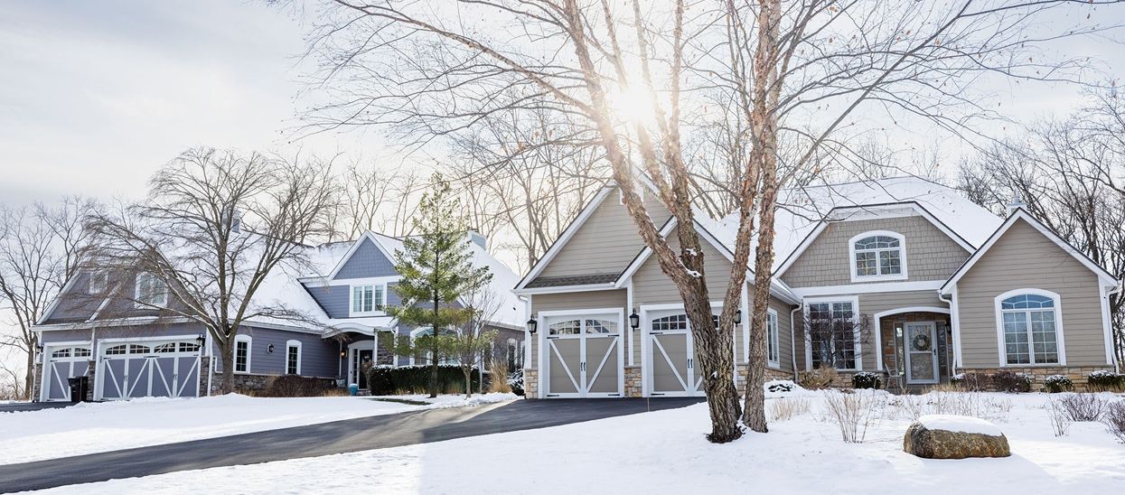 residential street during winter