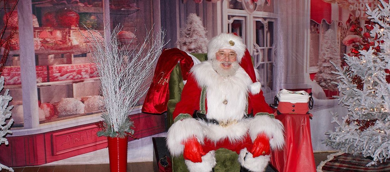 Santa Clause getting ready to meet with kids